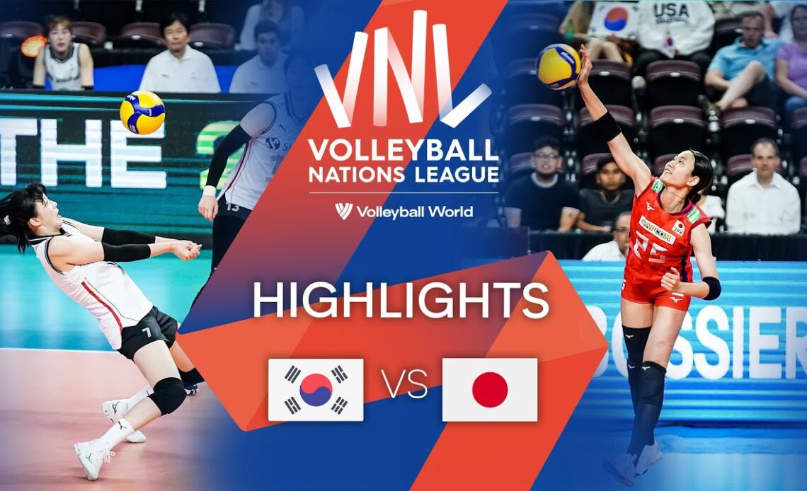 🇰🇷 KOR vs. 🇯🇵 JPN - Highlights Week 1 | Women's VNL 2022