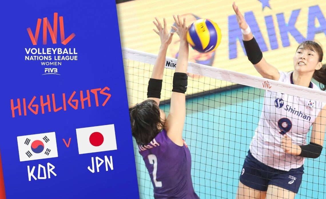 KOREA vs. JAPAN - Highlights Women | Week 5 | Volleyball Nations League 2019
