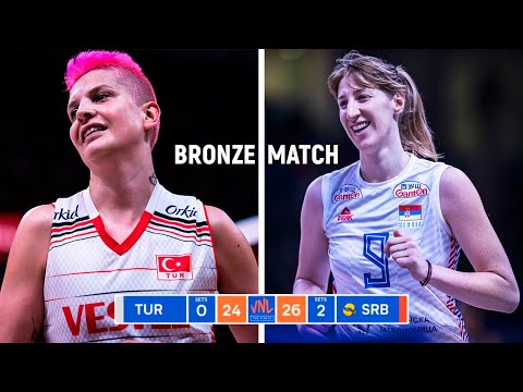 Most Dramatic Match for Turkey vs Serbia Volleyball Team an VNL 2022 (Bronze Match)