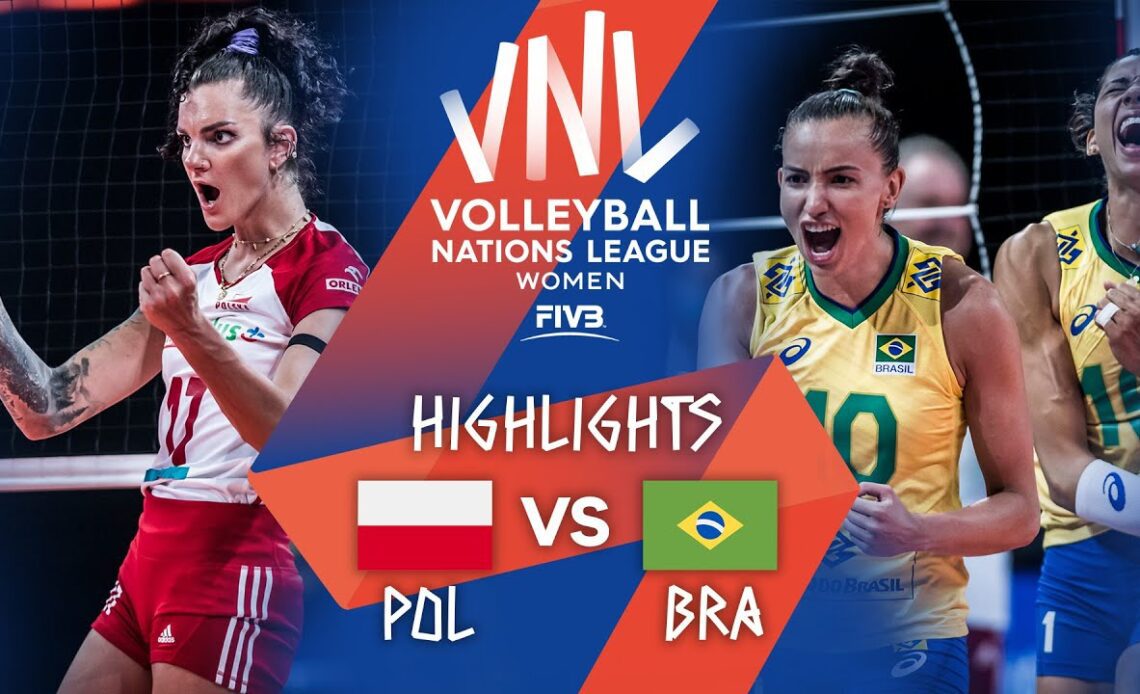 POL vs. BRA - Highlights Week 4 | Women's VNL 2021
