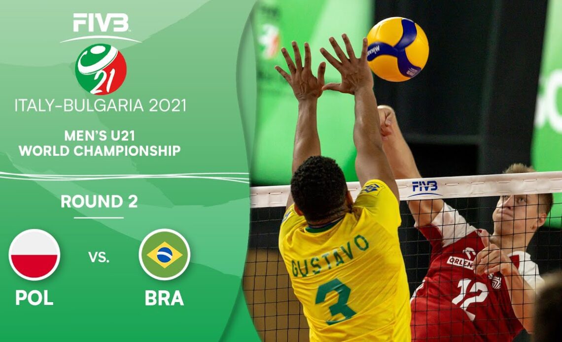 POL vs. BRA - Round 2 | Full Game | Men's U21 Volleyball World Champs 2021