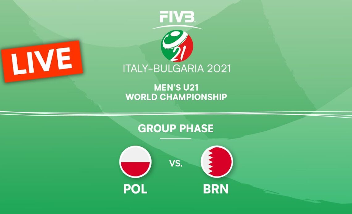 POL vs. BRN - Pre-Round | Full Game - Men's U21 Volleyball World Champs 2021