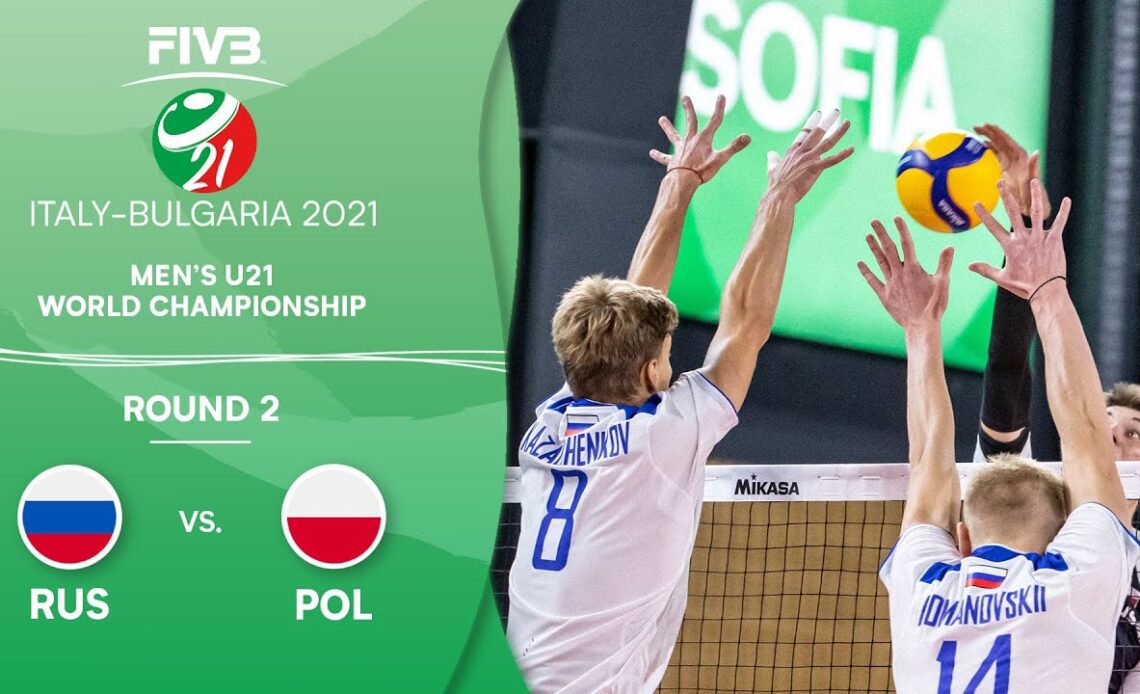 POL vs. RUS - Round 2 | Full Game | Men's U21 Volleyball World Champs 2021
