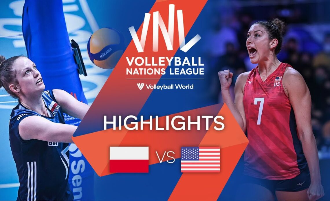 🇵🇱 POL vs. 🇺🇸 USA - Highlights Week 2 | Women's VNL 2022