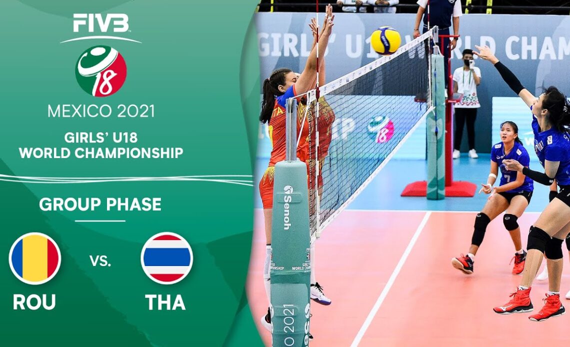 ROU vs. THA - Group Phase | Girls U18 Volleyball World Champs 2021