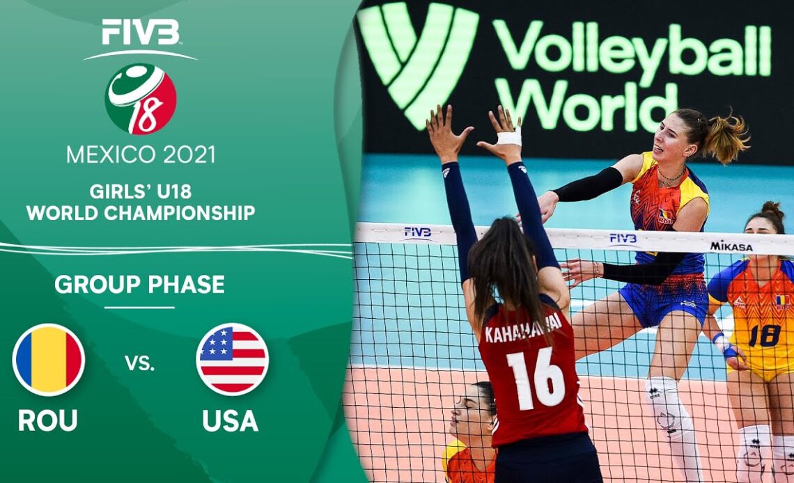 ROU vs. USA - Group Phase | Girls U18 Volleyball World Champs 2021