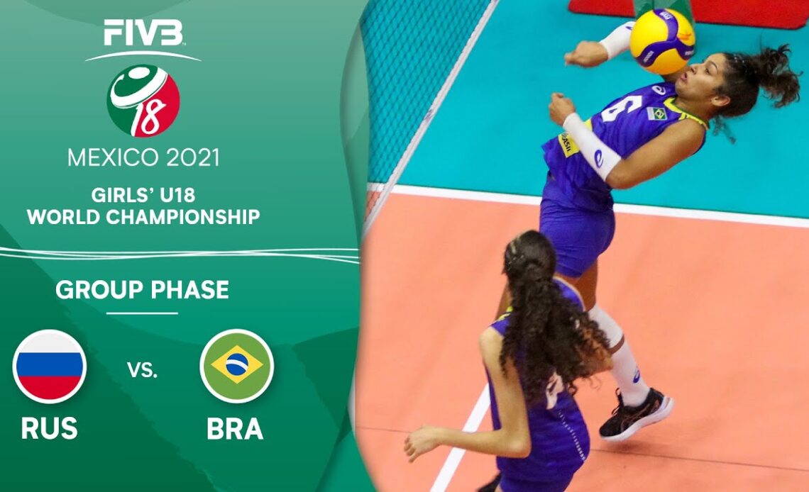 RUS vs. BRA - Group Phase | Girls U18 Volleyball World Champs 2021