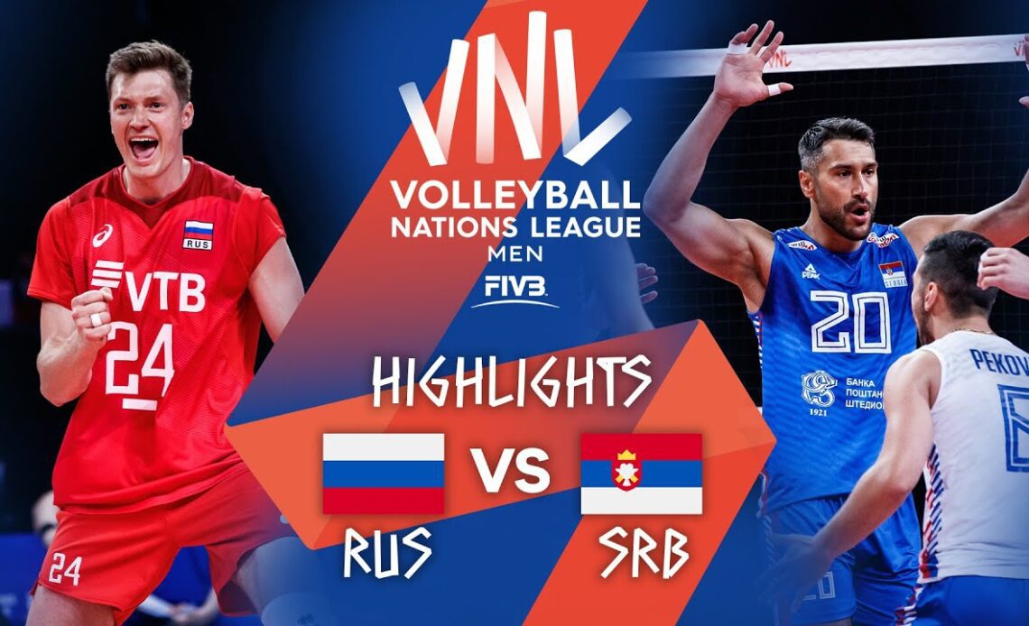 RUS vs. SRB - Highlights Week 4 | Men's VNL 2021