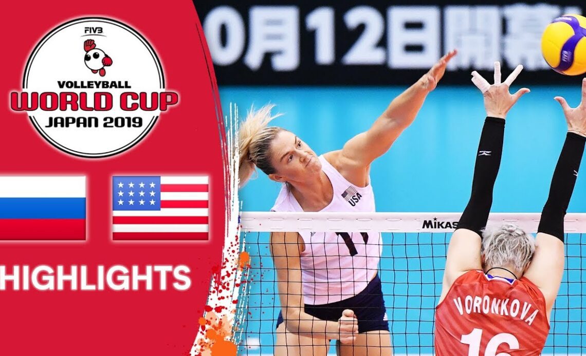 RUSSIA vs. USA - Highlights | Women's Volleyball World Cup 2019