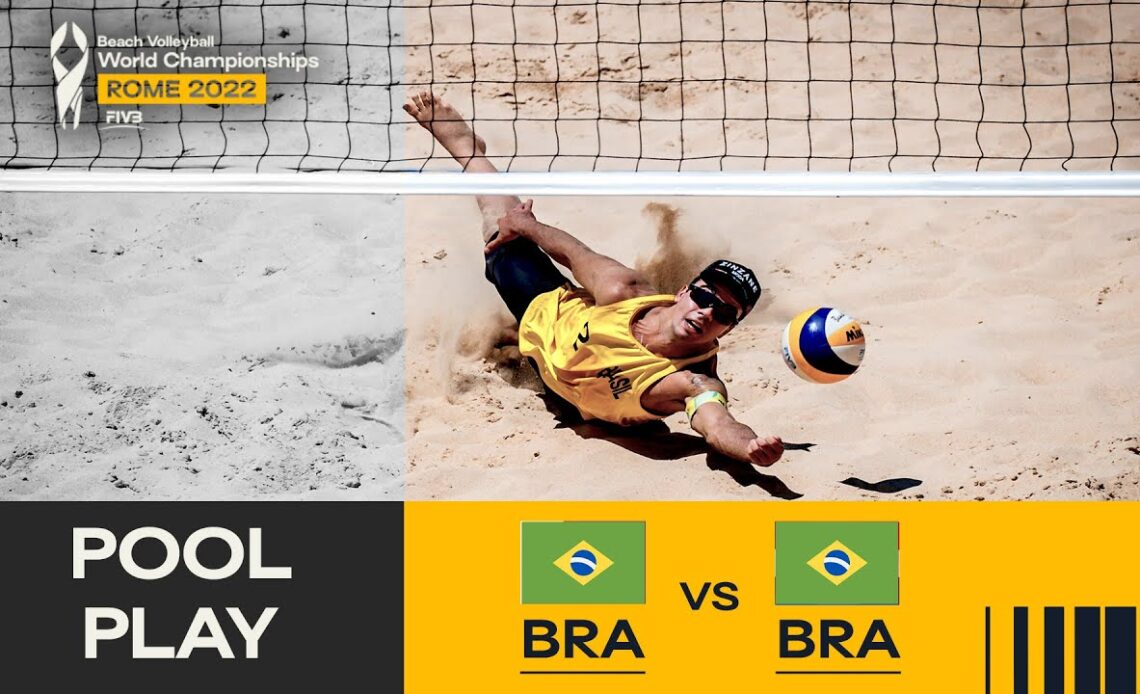 Renato/Vitor Felipe 🇧🇷 vs. Alison/Guto 🇧🇷 - Pool Play Highlights Rome 2022 #BeachWorldChamps