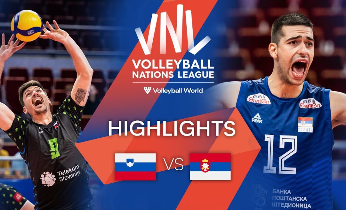 🇸🇮 SLO vs. 🇷🇸 SRB - Highlights Week 3 | Men's VNL 2022