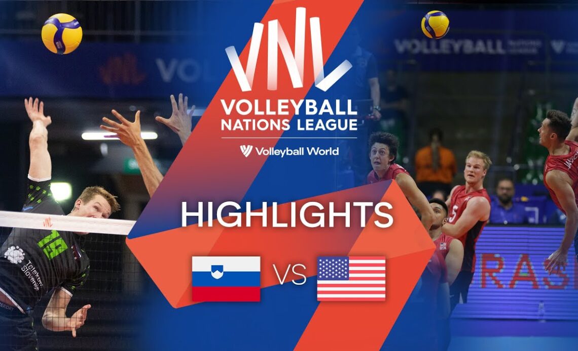 🇸🇮 SLO vs. 🇺🇸 USA - Highlights Week 1 | Men's VNL 2022