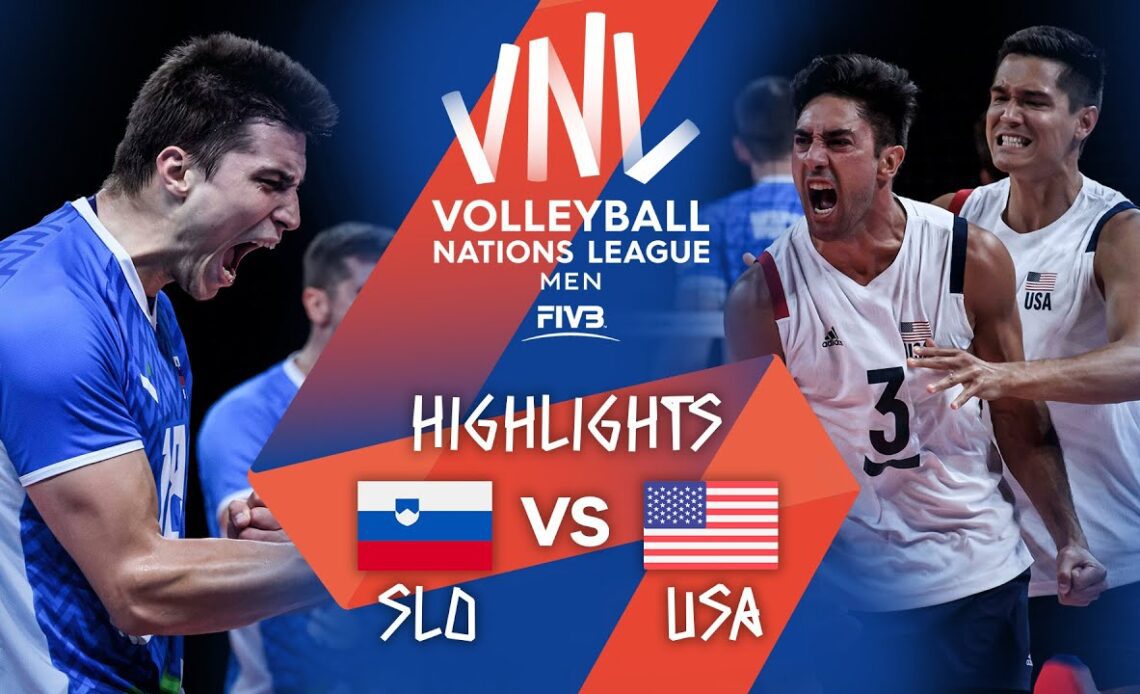 SLO vs. USA - Highlights Week 5 | Men's VNL 2021