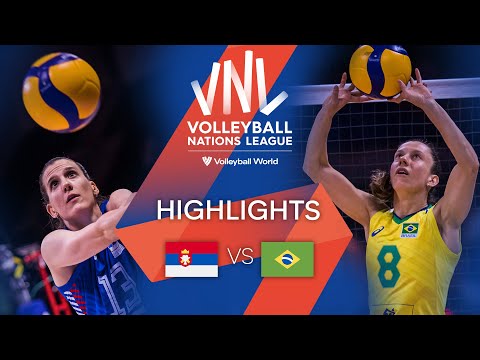 🇷🇸 SRB vs. 🇧🇷 BRA - Highlights Semi Finals | Women's VNL 2022