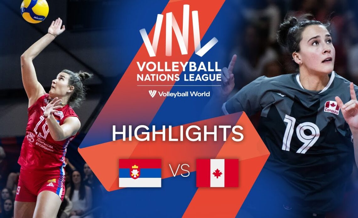 🇷🇸 SRB vs. 🇨🇦 CAN Highlights Week 3 Women's VNL 2022 VCP Volleyball