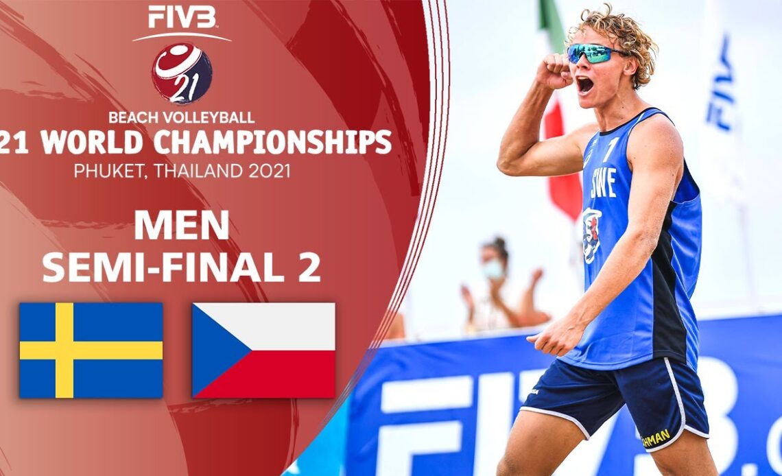 SWE vs. CZE - Full Men's Semi-Final | U21 Beach Volleyball World Champs 2021