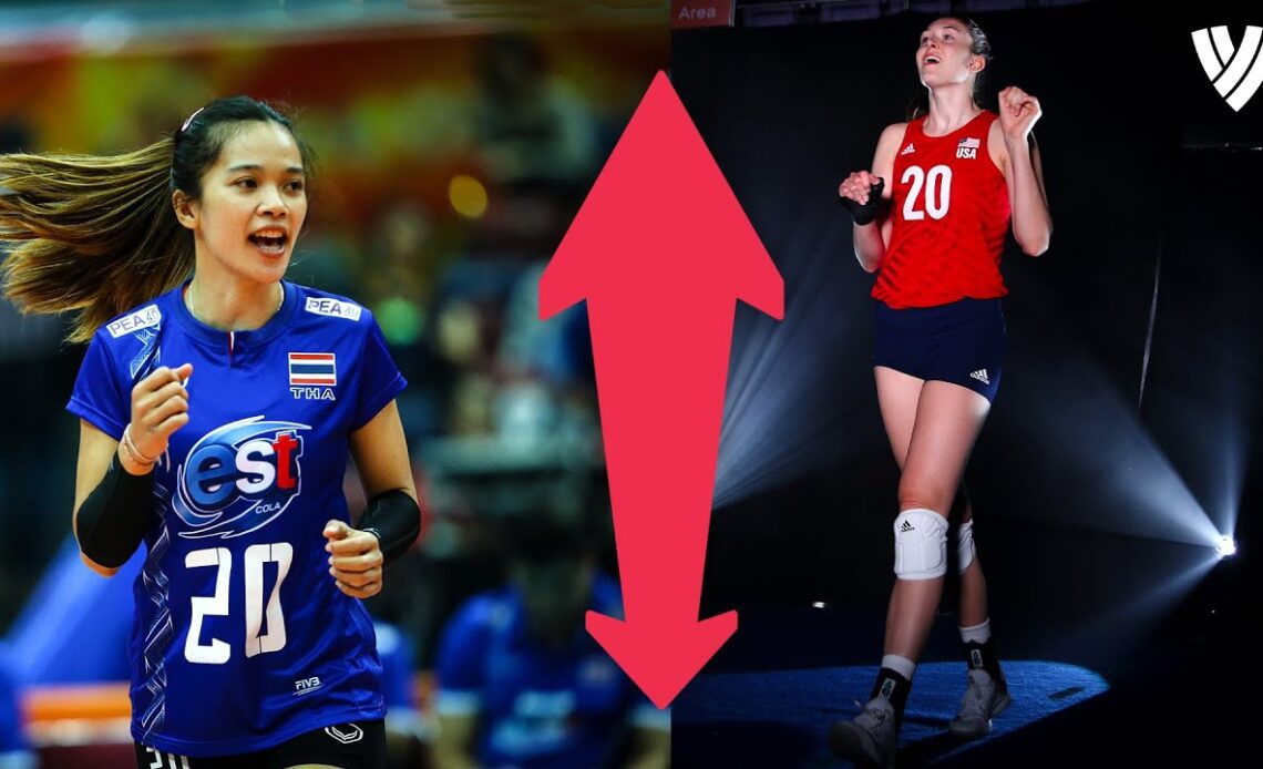 Shortest & Tallest National Players of the Volleyball World! 💯 | HD