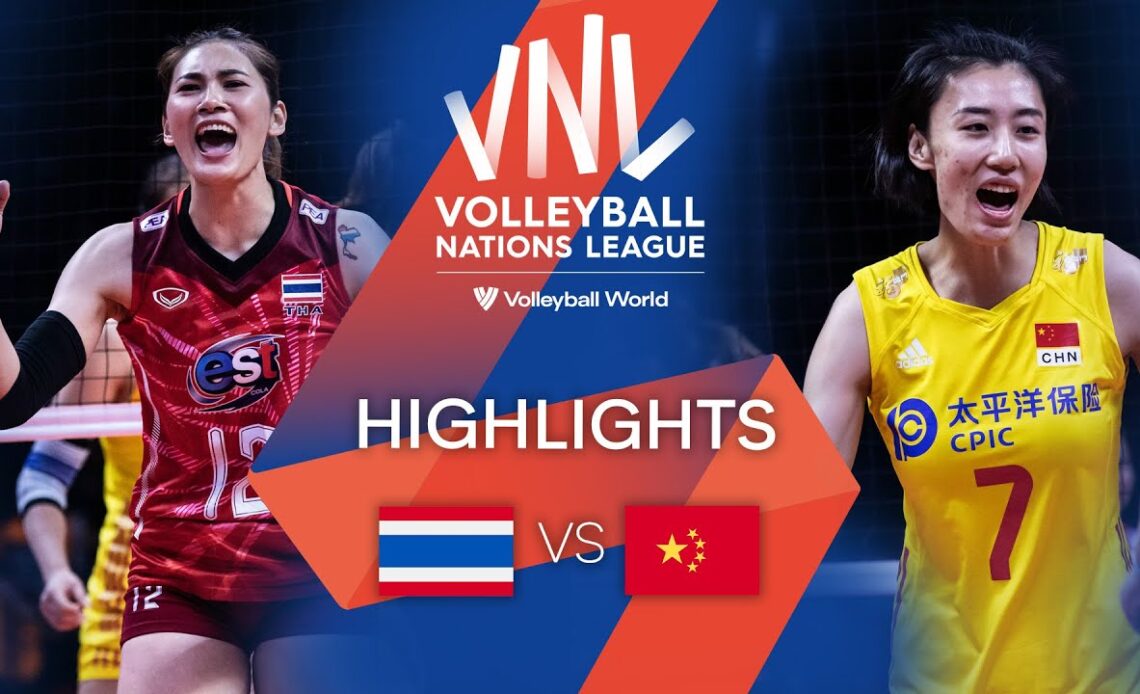 🇹🇭 THA vs. 🇨🇳 CHN - Highlights Week 1 | Women's VNL 2022