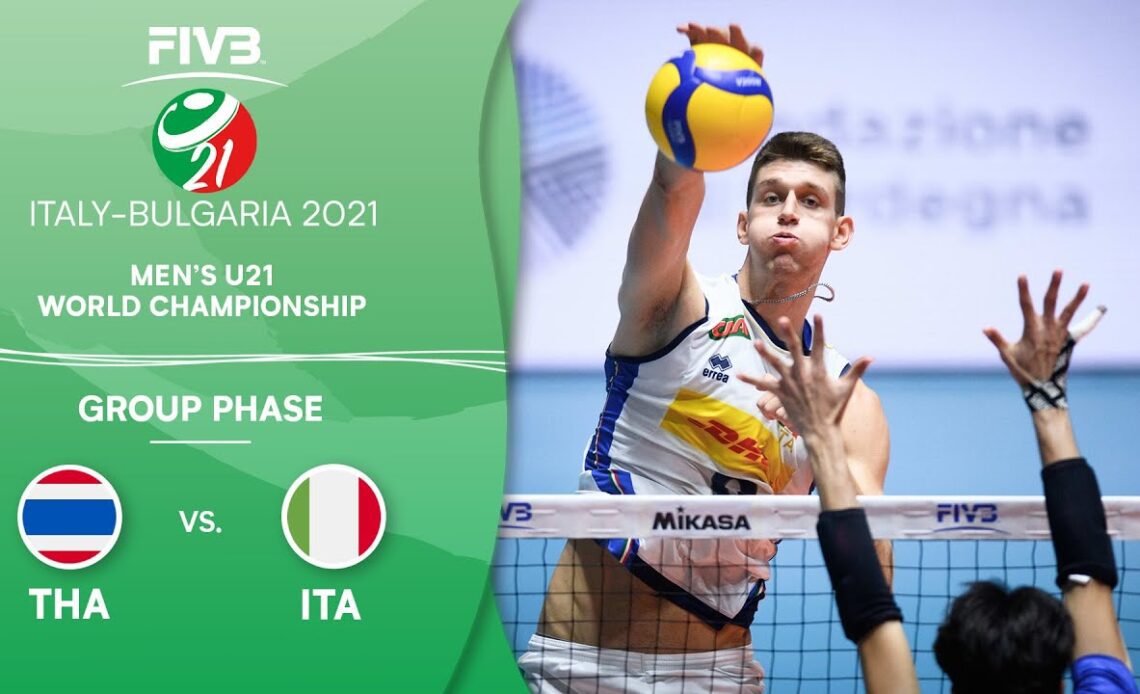 THA vs. ITA - Pre-Round | Men's U21 Volleyball World Champs 2021