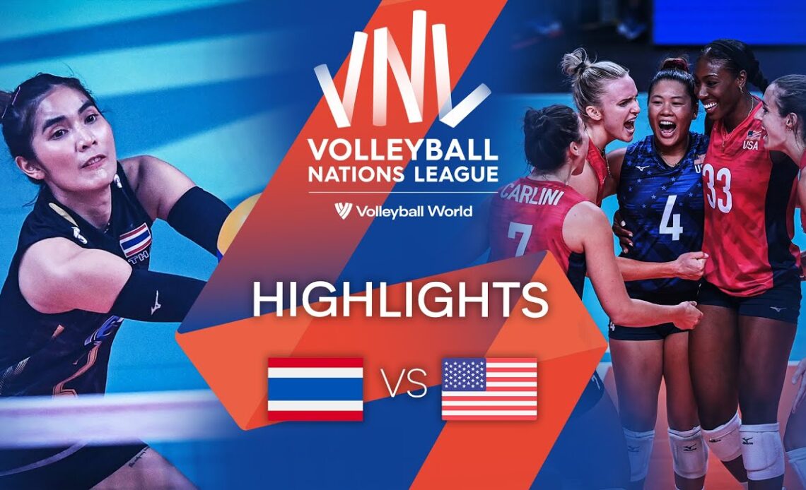 🇹🇭 THA vs. 🇺🇸 USA - Highlights Week 2 | Women's VNL 2022
