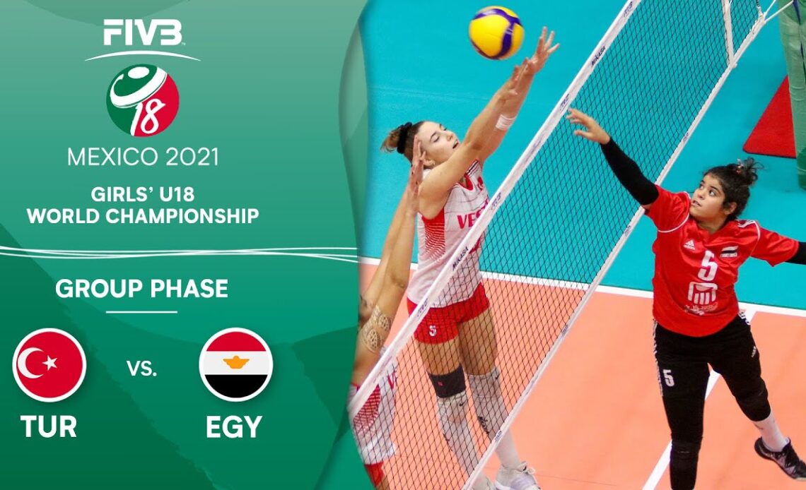 TUR vs. EGY - Group Phase | Girls U18 Volleyball World Champs 2021