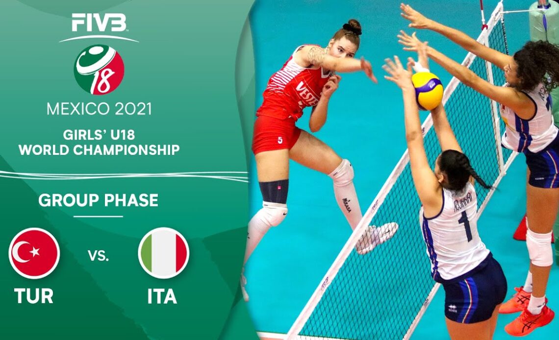 TUR vs. ITA - Group Phase | Girls U18 Volleyball World Champs 2021