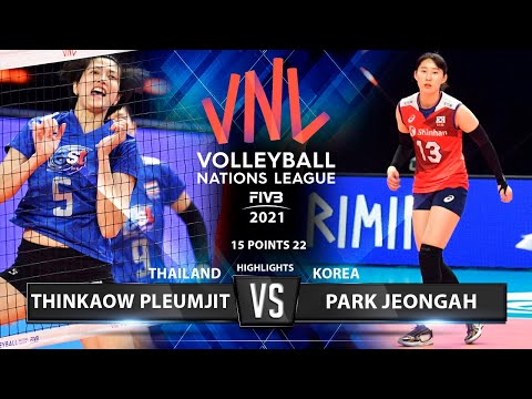 Thinkaow Pleumjit VS Park Jeongah | Thailand vs Korea | Women's VNL 2021