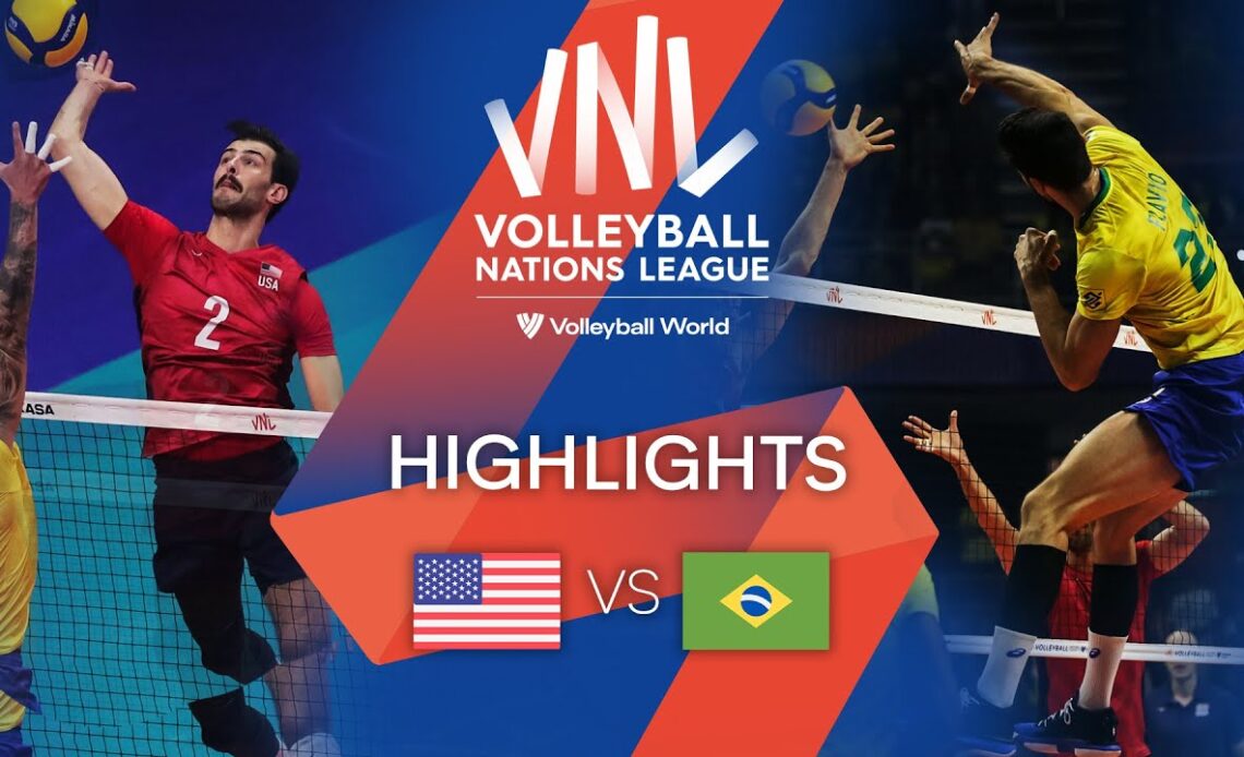 🇺🇸 USA vs. 🇧🇷 BRA - Highlights Week 1 | Men's VNL 2022