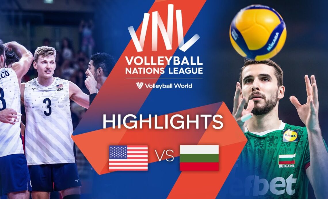 🇺🇸 USA vs. 🇧🇬 BUL - Highlights Week 2 | Men's VNL 2022