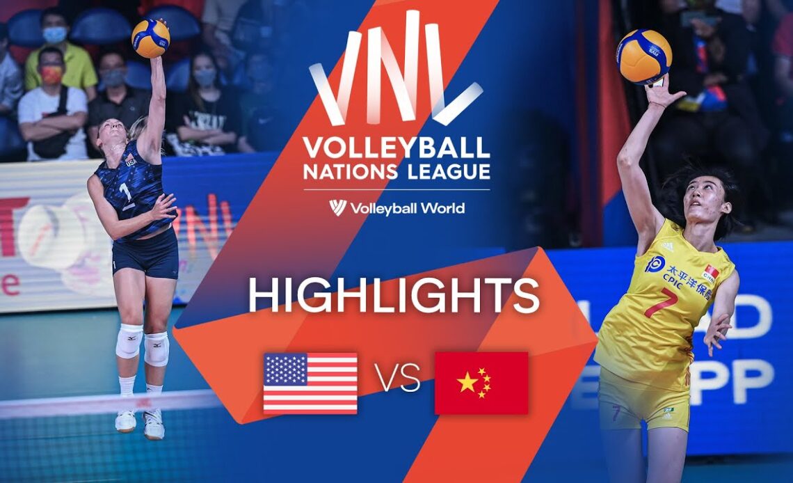 🇺🇸 USA vs. 🇨🇳 CHN - Highlights Week 2 | Women's VNL 2022