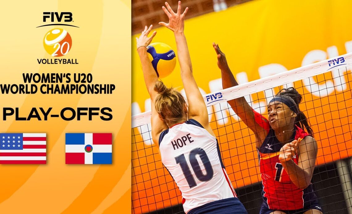 USA vs. DOM | Play-Offs 5-8 | Women's U20 Volleyball World Champs 2021