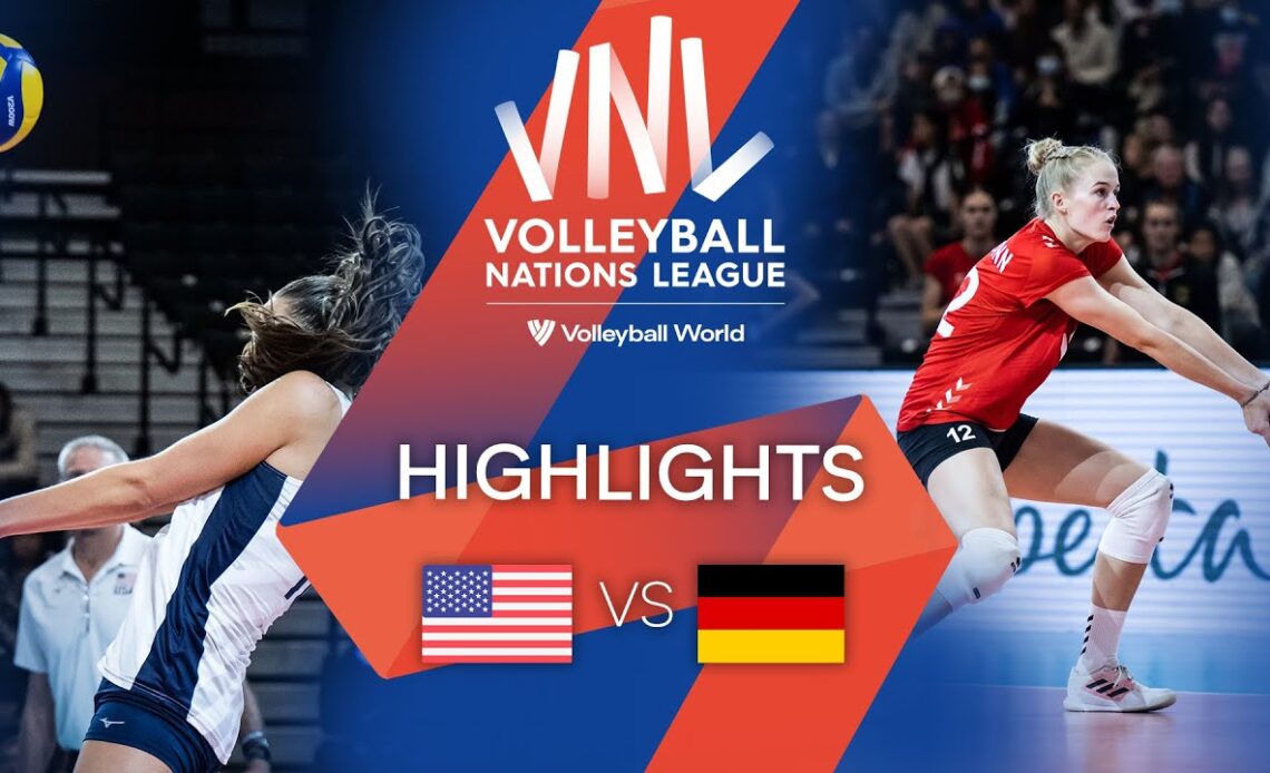 🇺🇸 USA vs. 🇩🇪 GER - Highlights Week 3 | Women's VNL 2022