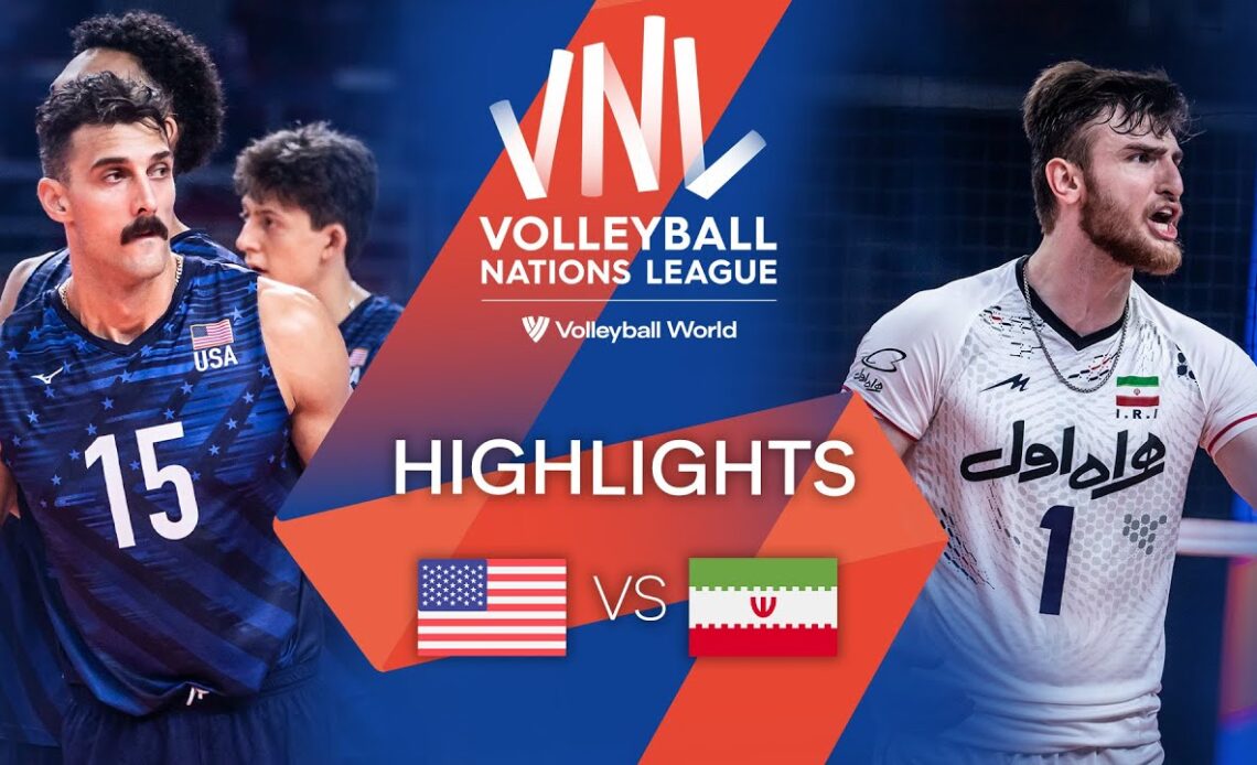 🇺🇸 USA vs. 🇮🇷 IRI - Highlights Week 2 | Men's VNL 2022