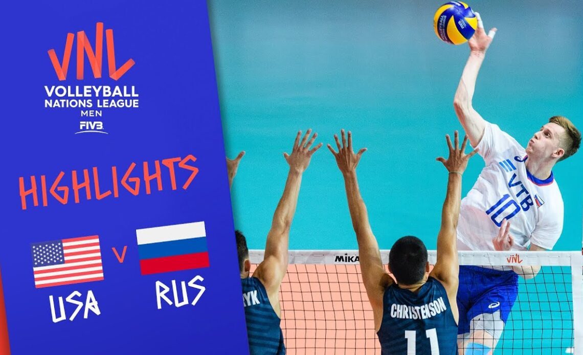 USA vs. RUSSIA - Highlights Men | Final Round | Volleyball Nations League 2019