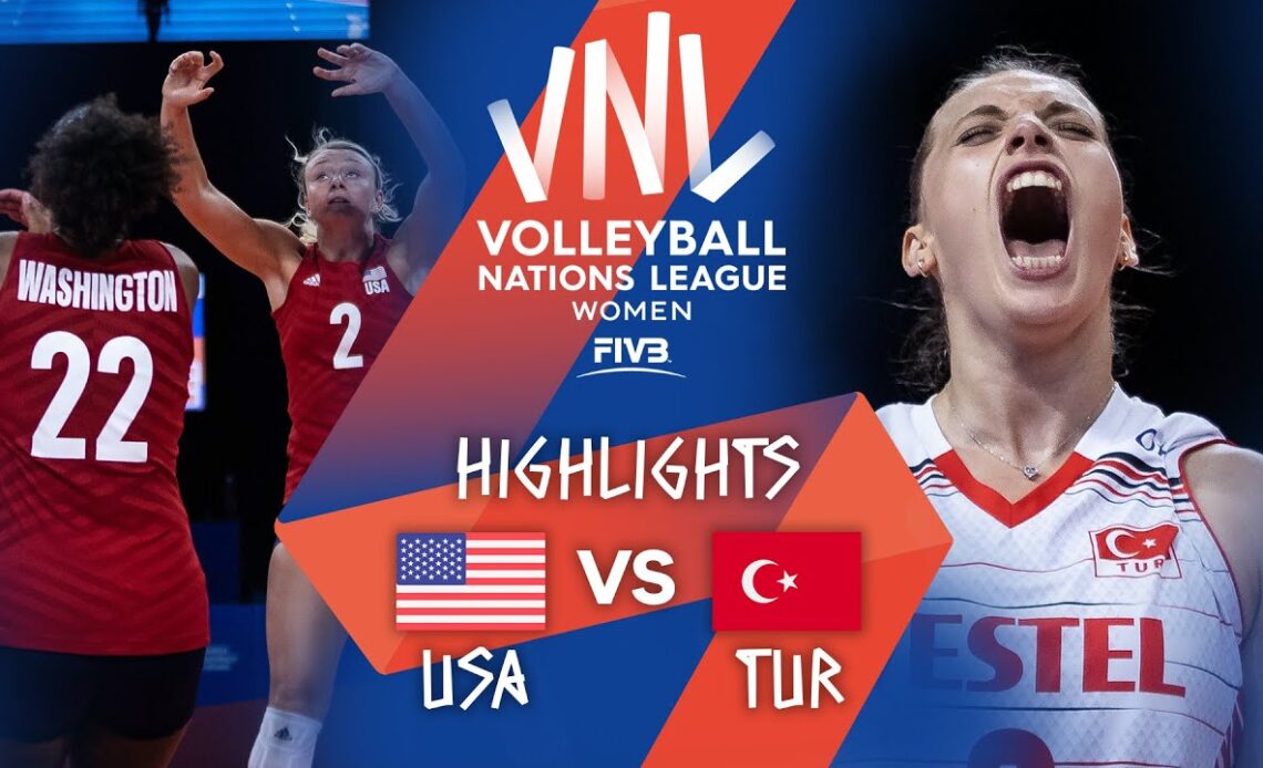 USA vs. TUR - Highlights Week 4 | Women's VNL 2021
