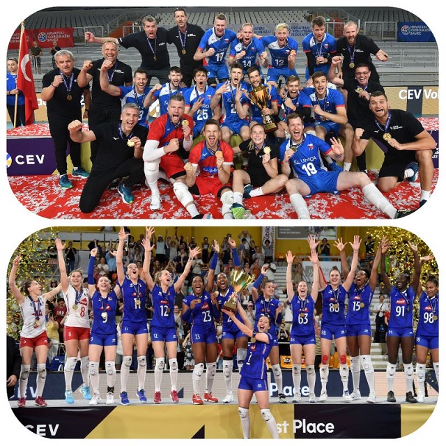 WorldofVolley :: Czech guys and French ladies lift European Golden League trophy for first-ever time each