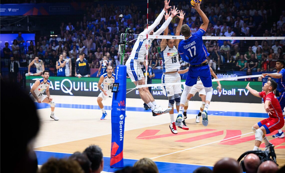 WorldofVolley :: VNL M: More than 7,000 fans go home sad – France teaches Italy lesson in semis