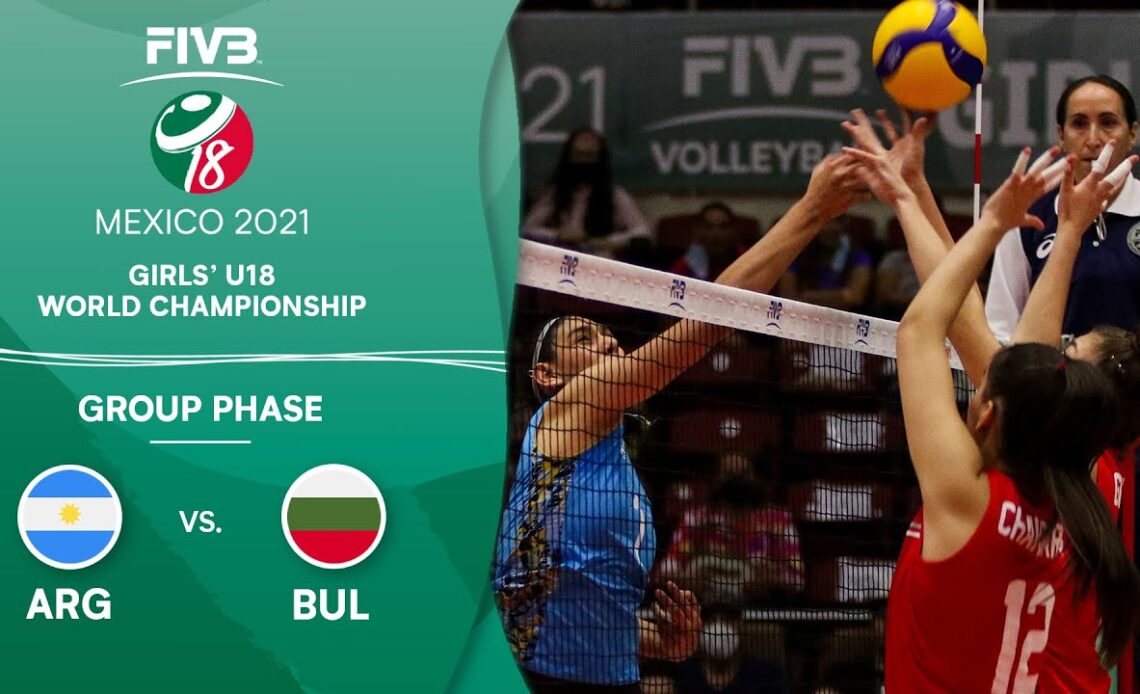 ARG vs. BUL - Group Phase | Girls U18 Volleyball World Champs 2021