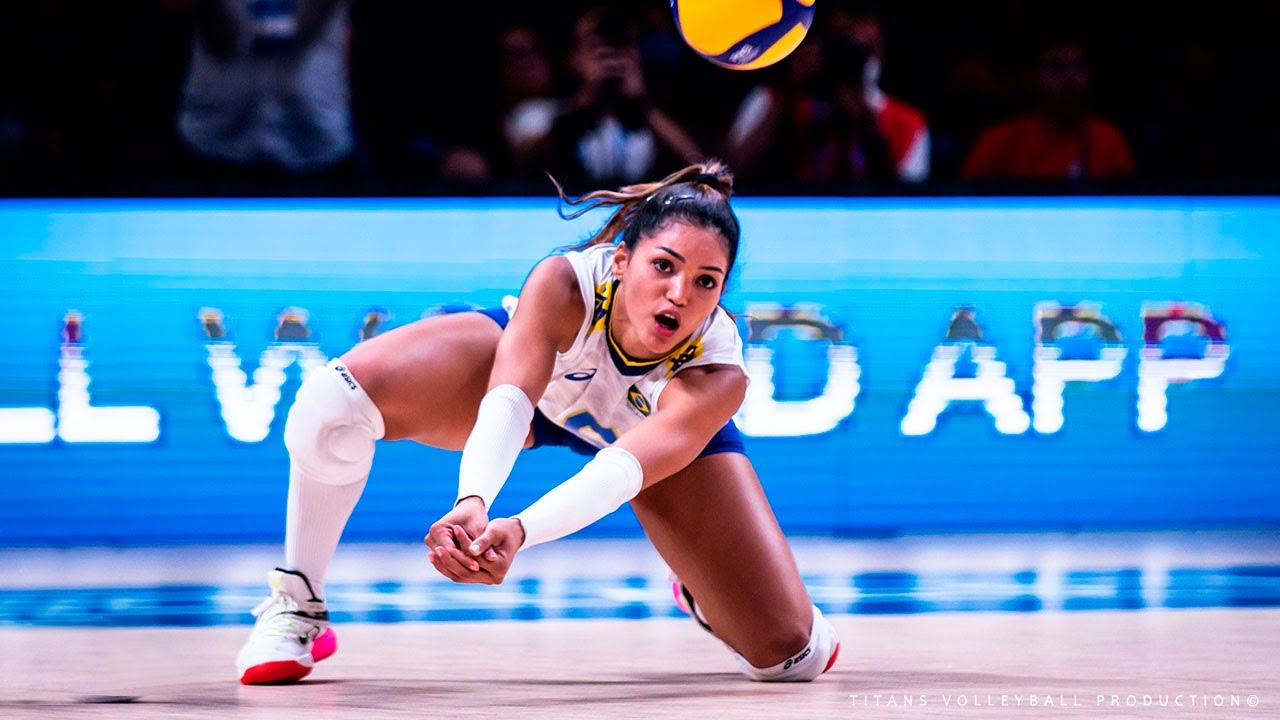 Amazing Volleyball Libero From Brazil Beautiful Nyeme Costa At Vnl 2022 Vcp Volleyball