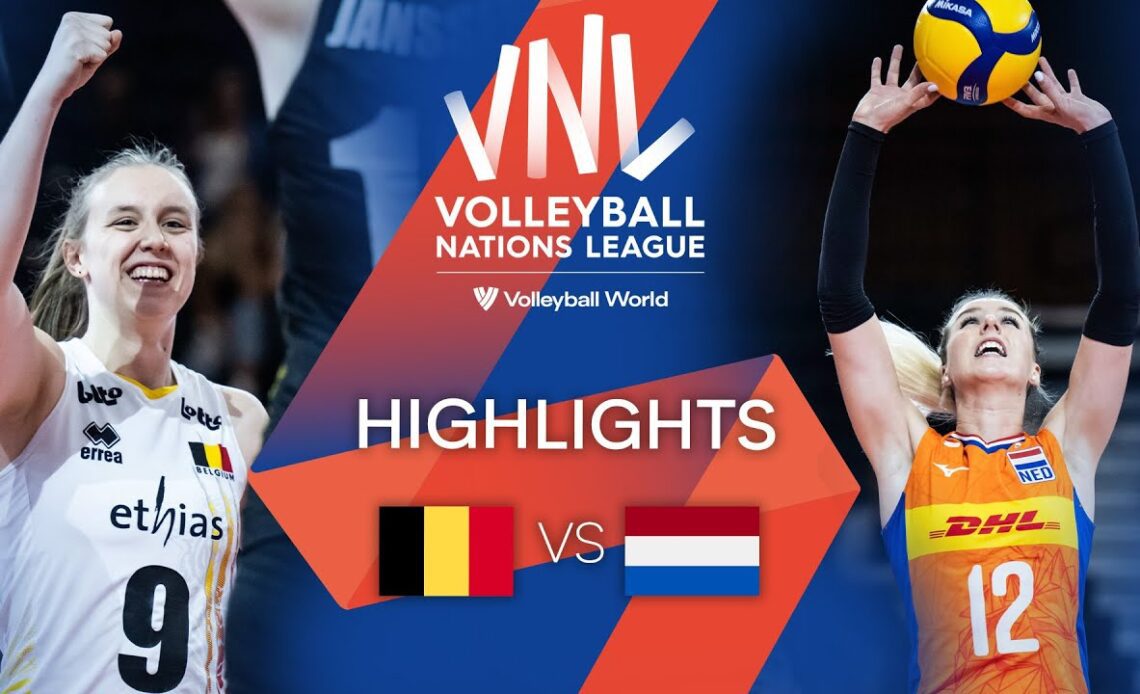 🇧🇪 BEL vs. 🇳🇱 NED - Highlights Week 3 | Women's VNL 2022