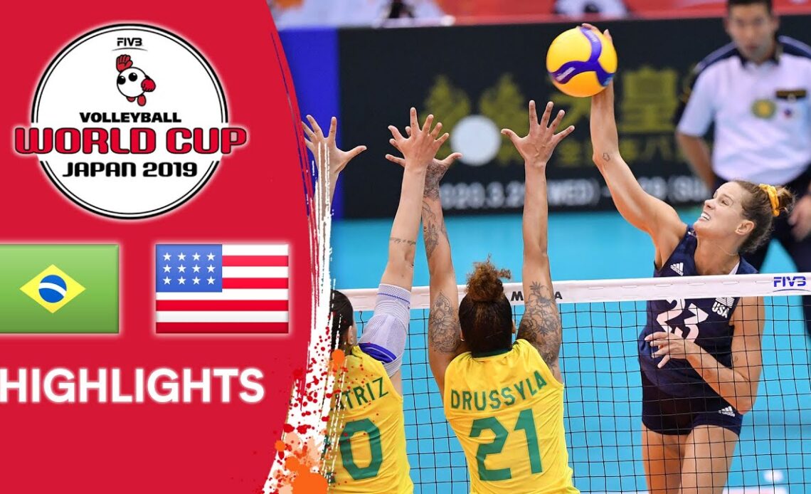 BRAZIL vs. USA - Highlights | Women's Volleyball World Cup 2019