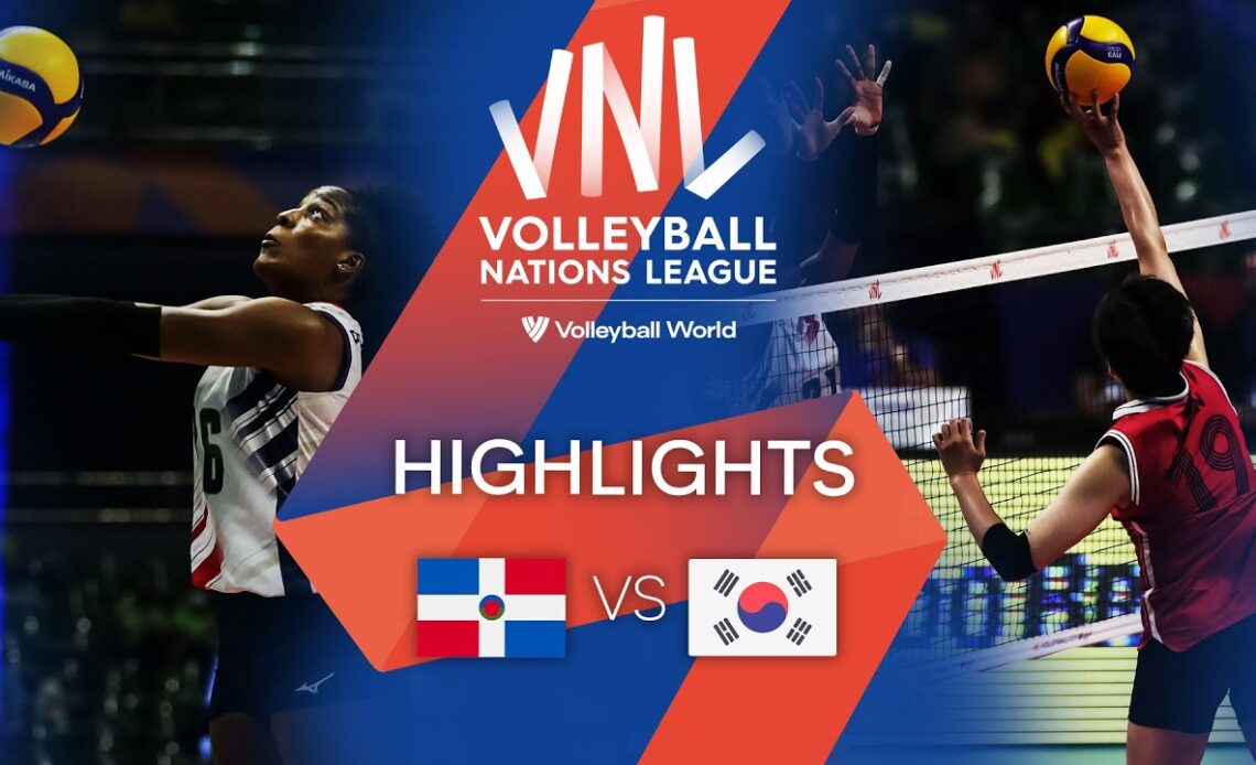 🇩🇴 DOM vs. 🇰🇷 KOR - Highlights Week 2 | Women's VNL 2022