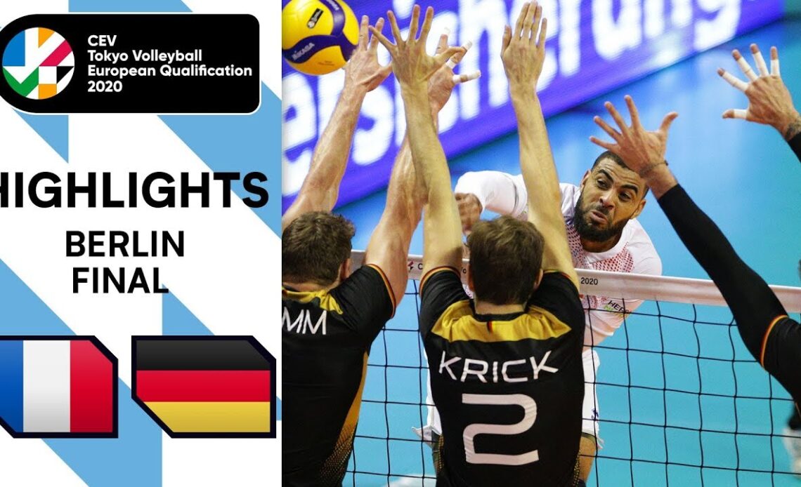 FINAL: Germany vs. France - Highlights | CEV Men's Tokyo Volleyball Qualification 2020