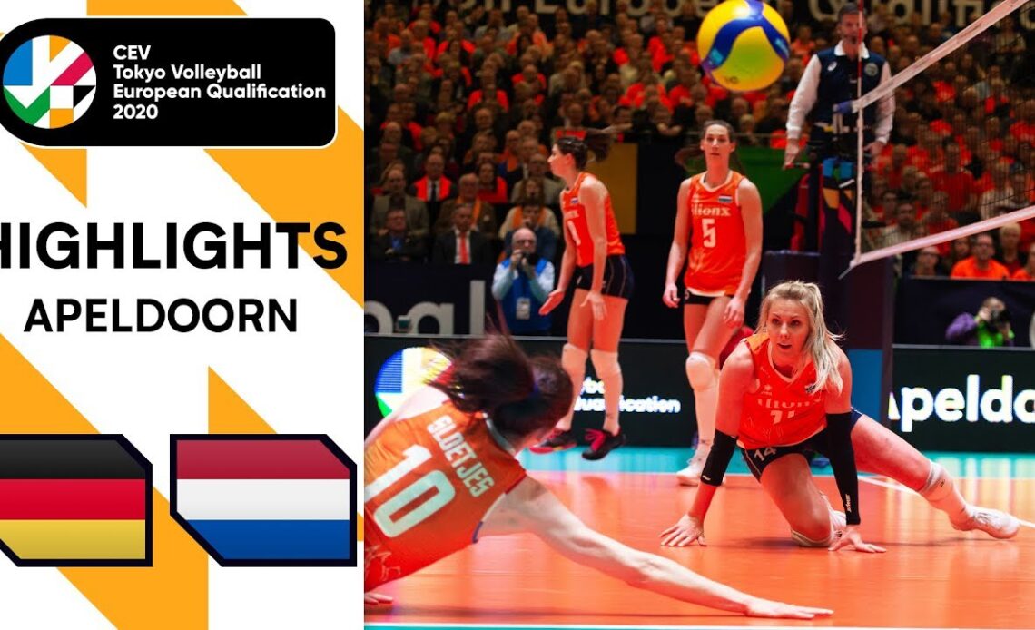 Germany vs. Netherlands - Highlights | CEV Women's Tokyo Volleyball Qualification 2020