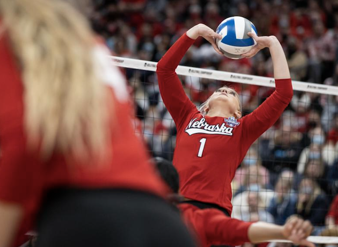 Hames, eyeing volleyball coaching future, shifts from setter to DS for Nebraska