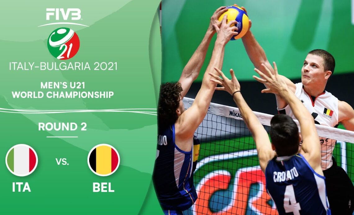 ITA vs. BEL - Round 2 | Full Game | Men's U21 Volleyball World Champs 2021