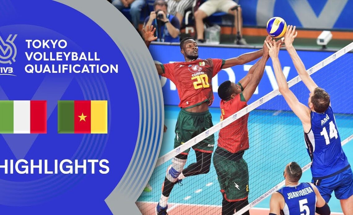 ITALY vs. CAMEROON - Highlights Men | Volleyball Olympic Qualification 2019