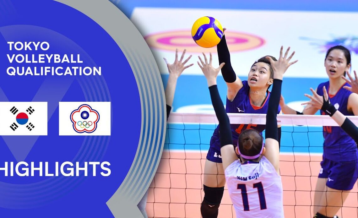 Korea vs. Chinese Taipei - Highlights | AVC Women's Tokyo Volleyball Qualification 2020