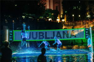 LJUBLJANA HOLDS SPECTACULAR VOLLEYBALL ON WATER EVENT