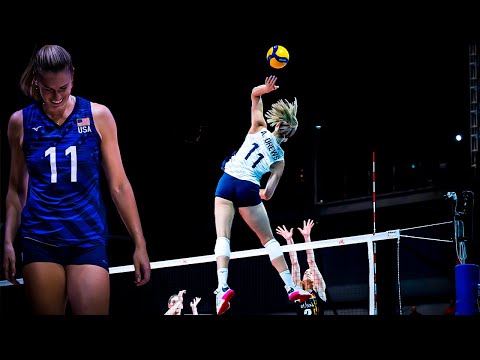 Legendary Left-Handed Spiker - Andrea Drews | Best of the VNL 2022 (HD)